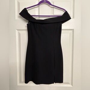 Revolve off the shoulder mini black dress